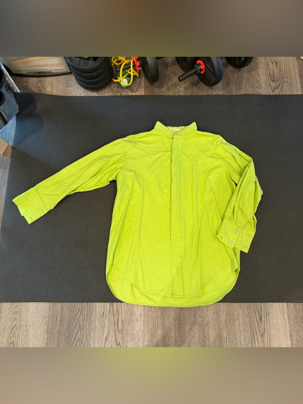 Bright green oversize shirt